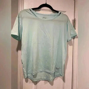 Nike Women’s Seafoam Dri-Fit Short Sleeve Slash Collar Logo Tee Size Small